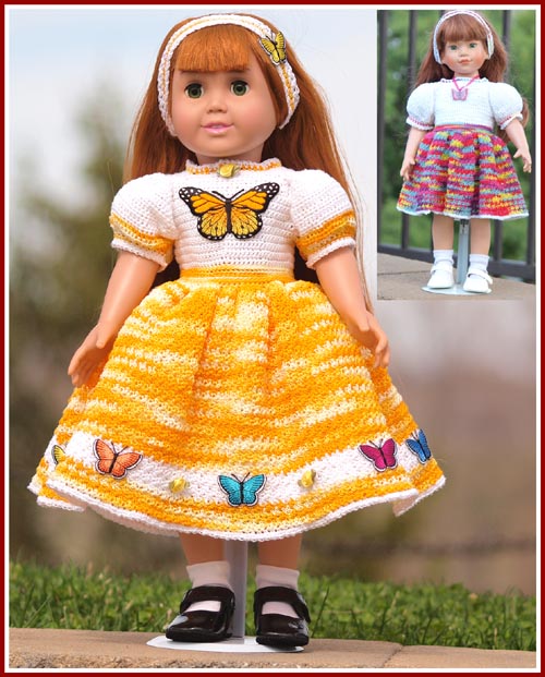Becca Loves Butterflies and her new butterfly-bright party dress!