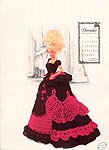 Annies Calendar Bed Doll Society, Victorian Lady Centenial Collection, Miss December 1993