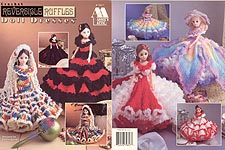 Annie's Attic Reversible Ruffles Doll Dresses for 15 inch dolls