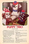 Annie's Attic Puppy Trio stuffed dogs