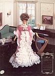 Annies Calendar Bed Doll Society, 1995 Turn of the Century Trousseau Collection: March - Tea gown