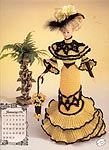 Annie's Calendar Bed Doll Society, 1996 Edwardian Lady Collection, Miss January - Going Away Frock