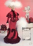 Annie's Calendar Bed Doll Society, 1996 Edwardian Lady Collection, Miss December - Winter Walking Suit