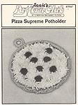 Annie's Attic Crochet Deli: Pizza Supreme Potholder (original B/W version)