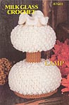 Annie's Attic Milk Glass Crochet -- Lamp