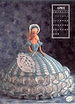 Annies Calendar Bed Doll Society, Collector Series, Miss April 1991.