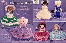 Crochet Birthstone Dolls, Vol. 1, January - June for 13-inch dolls