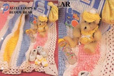 Annie's Crochet Quilt & Afghan Club Pastel Loops & Buddy Bear