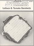 Annie's Attic Crochet Deli: Lettuce & Tomato Sandwich (original B/W version)