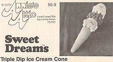 Annie's Attic Sweet Dreams: Triple Dip Ice Cream Cone (original B/W version)