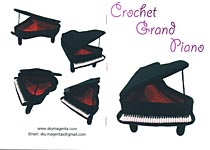 Skymagenta Crochet Grand Piano
