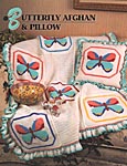 Annie's Crochet Quilt & Afghan Club Butterfly Afghan & Pillow