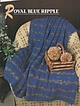 Annie's Crochet Quilt & Afghan Club Royal Blue Ripple