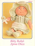Annie's Attic crocheted soft sculpture Bitty Baby Apron Dress