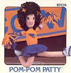 Annie's Attic Pom-Pom Patty soft-sculpture cheerleader doll.