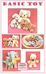 Dollettes-n-Things Basic Toy to knit Bear, Elephant, Puppy, Bunny, and Squirrel