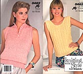 Knitting With Style from Simplicity #0462: Jiffy Tops to Knit