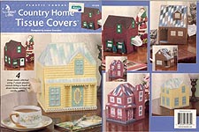 Annie's Attic Plastic Canvas Country Home Tissue Covers