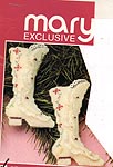 Mary Maxim Plastic Canvas High Buttoned Shoe Ornaments