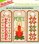 RS Designs Plastic Canvas Three Christmas Doorknobbers