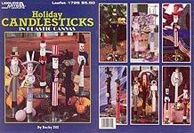LA Holiday Candlesticks in Plastic Canvas