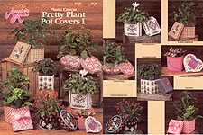 Annie's Attic Plastic Canvas Pretty Plant Pot Covers 1