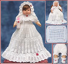 Belinda's Blessing Christening Layette for 15 inch - 18 inch - 20 inch baby dolls.