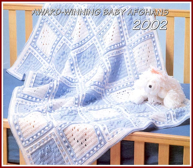 Baby Blueberry Gingham, first-prize winner, Baby Division, in the 2002 Herrschners Grand National Afghan contest