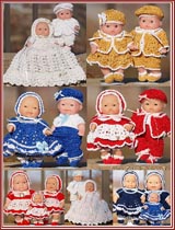 Donna Raye's Gemstone Twins patterns for 5-inch chubby baby dolls