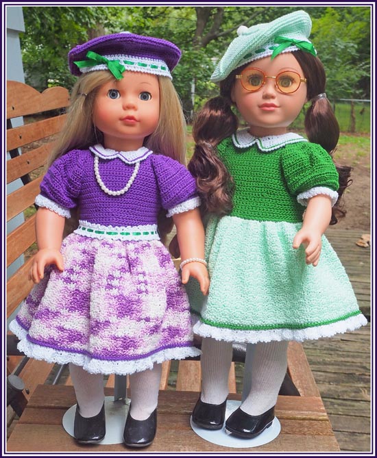 Field of Violets doll dresses