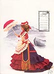 Annies Calendar Bed Doll Society, Victorian Lady Centenial Collection, Miss July 1993