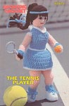 Annie's Attic Sporting Crochet, 11 inch tall girl tennis player