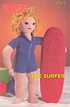 Annie's Attic Sporting Crochet, 12 inch tall surfer 