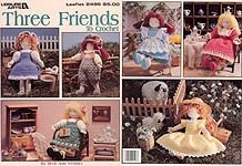 Leisure Arts Three Friends to Crochet 9-1/2 inch crocheted doll