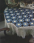 Annie's Crochet Quilt & Afghan Club, Floral Afghan & Table Cloth