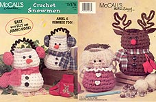 McCalls Crochet Snowmen (Angel and Reindeer, Too!)