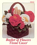 Annie's Attic Basket of Flowers Tissue Cover