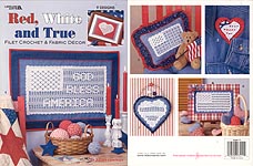 LA Red, White, and True: Filet Crochet & Fabric Decor