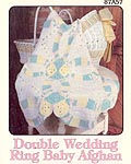 Annie's Attic Double Wedding Ring Baby Afghan