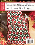 Herrschners Poinsettia Afghan, Pillow, and Tissue Box Cover