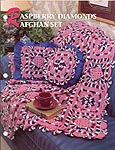 Annie's Crochet Quilt & Afghan Club, Raspberry Diamonds Afghan Set