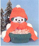 Mary Maxim Crochet Snowman Candy Holder