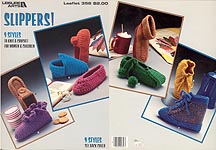 Leisure Arts Slippers to knit and crochet