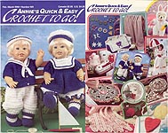 Sailor Outfits for 14 inch dolls, Annies Quick & Easy Crochet To Go #109