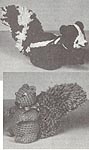 Crochet Critters No. 1029, 1030: Priscella Skunk, Saucy Squirrel
