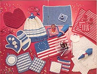 Herrschners The Pattern Library Volume 3, Book 20: 6 Patriotic Kitchen Sets Crochet