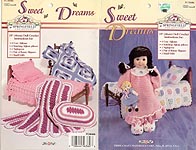 Sweet Dreams Nightie, Bunny Slippers, Doll, Afghans, and Pillows for 18 inch dolls