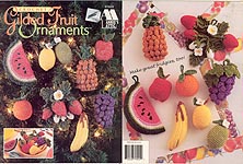 Annie's Attic Crochet Gilded Fruit Ornaments