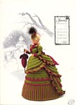 Annies Calendar Bed Doll Society, Victorian Lady Centenial Collection, Miss January 1993