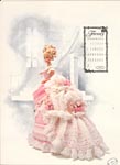 Annies Calendar Bed Doll Society, Victorian Lady Centenial Collection, Miss February 1993